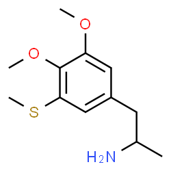 ChemSpider 2D Image | 1-[3,4-Dimethoxy-5-(methylsulfanyl)phenyl]-2-propanamine | C12H19NO2S