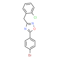 ChemSpider 2D Image | 5-(4-Bromophenyl)-3-(2-chlorobenzyl)-1,2,4-oxadiazole | C15H10BrClN2O
