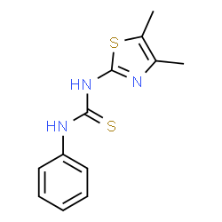 ChemSpider 2D Image | 1-(4,5-Dimethyl-1,3-thiazol-2-yl)-3-phenylthiourea | C12H13N3S2