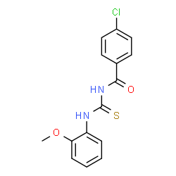 ChemSpider 2D Image | 4-Chloro-N-[(2-methoxyphenyl)carbamothioyl]benzamide | C15H13ClN2O2S