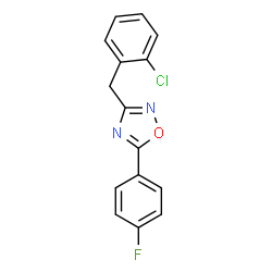 ChemSpider 2D Image | 3-(2-Chlorobenzyl)-5-(4-fluorophenyl)-1,2,4-oxadiazole | C15H10ClFN2O