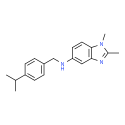 ChemSpider 2D Image | N-(4-Isopropylbenzyl)-1,2-dimethyl-1H-benzimidazol-5-amine | C19H23N3