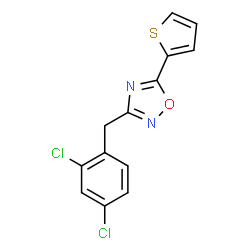ChemSpider 2D Image | 3-(2,4-Dichlorobenzyl)-5-(2-thienyl)-1,2,4-oxadiazole | C13H8Cl2N2OS