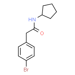 ChemSpider 2D Image | 2-(4-Bromophenyl)-N-cyclopentylacetamide | C13H16BrNO