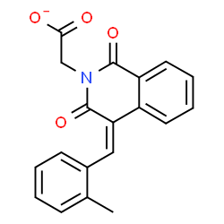 ChemSpider 2D Image | [(4Z)-4-(2-Methylbenzylidene)-1,3-dioxo-3,4-dihydro-2(1H)-isoquinolinyl]acetate | C19H14NO4