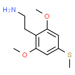 ChemSpider 2D Image | 2-[2,6-Dimethoxy-4-(methylsulfanyl)phenyl]ethanamine | C11H17NO2S