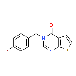 ChemSpider 2D Image | 3-(4-Bromobenzyl)thieno[2,3-d]pyrimidin-4(3H)-one | C13H9BrN2OS