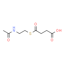 ChemSpider 2D Image | 4-[(2-Acetamidoethyl)sulfanyl]-4-oxobutanoic acid | C8H13NO4S