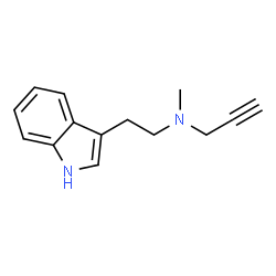 ChemSpider 2D Image | N-[2-(1H-Indol-3-yl)ethyl]-N-methyl-2-propyn-1-amine | C14H16N2
