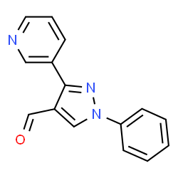 ChemSpider 2D Image | 1-Phenyl-3-(3-pyridinyl)-1H-pyrazole-4-carbaldehyde | C15H11N3O