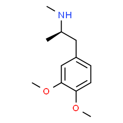 ChemSpider 2D Image | (2R)-1-(3,4-Dimethoxyphenyl)-N-methyl-2-propanamine | C12H19NO2