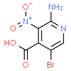 ChemSpider 2D Image | 2-Amino-5-bromo-3-nitroisonicotinic acid | C6H4BrN3O4