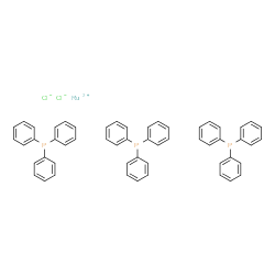 ChemSpider 2D Image | Tris(triphenylphosphine)dichlororuthenium | C54H45Cl2P3Ru