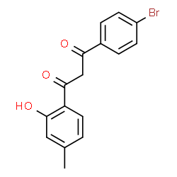 ChemSpider 2D Image | 1-(4-Bromophenyl)-3-(2-hydroxy-4-methylphenyl)-1,3-propanedione | C16H13BrO3