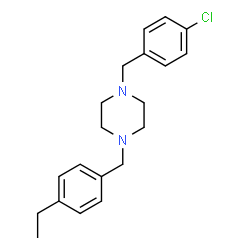 ChemSpider 2D Image | 1-(4-Chlorobenzyl)-4-(4-ethylbenzyl)piperazine | C20H25ClN2