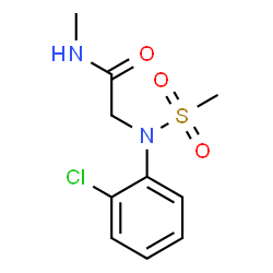 ChemSpider 2D Image | N~2~-(2-Chlorophenyl)-N-methyl-N~2~-(methylsulfonyl)glycinamide | C10H13ClN2O3S