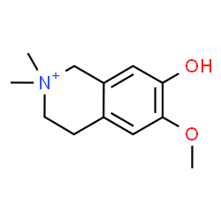ChemSpider 2D Image | 7-Hydroxy-6-methoxy-2,2-dimethyl-1,2,3,4-tetrahydroisoquinolinium | C12H18NO2