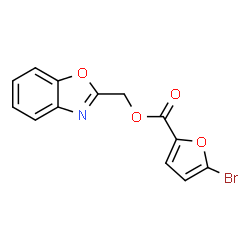 ChemSpider 2D Image | 1,3-Benzoxazol-2-ylmethyl 5-bromo-2-furoate | C13H8BrNO4