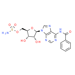 ChemSpider 2D Image | N-Benzoyl-5'-O-sulfamoyladenosine | C17H18N6O7S