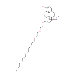 ChemSpider 2D Image | (5alpha,6alpha)-6-(2,5,8,11,14,17-Hexaoxanonadecan-19-yloxy)-3-methoxy-17-methyl-4,5-epoxymorphinan-14-ol | C31H49NO10