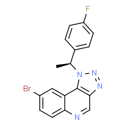 ChemSpider 2D Image | 8-Bromo-1-[(1S)-1-(4-fluorophenyl)ethyl]-1H-[1,2,3]triazolo[4,5-c]quinoline | C17H12BrFN4