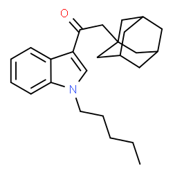 ChemSpider 2D Image | 2-(Adamantan-1-yl)-1-(1-pentyl-1H-indol-3-yl)ethanone | C25H33NO