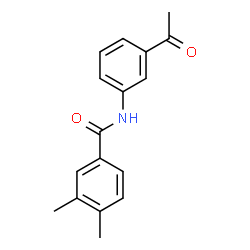 ChemSpider 2D Image | N-(3-Acetylphenyl)-3,4-dimethylbenzamide | C17H17NO2