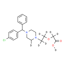 ChemSpider 2D Image | Cetirizine D8 | C21H17D8ClN2O3