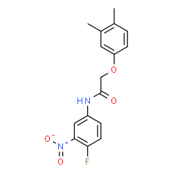 ChemSpider 2D Image | 2-(3,4-Dimethylphenoxy)-N-(4-fluoro-3-nitrophenyl)acetamide | C16H15FN2O4