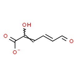 ChemSpider 2D Image | (2Z,4E)-2-Hydroxy-6-oxo-2,4-hexadienoate | C6H5O4