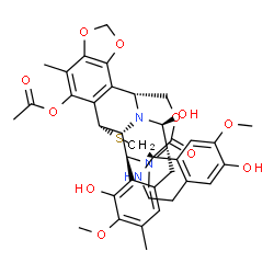 ChemSpider 2D Image | (1R,1'R,2'R,3'S,11'S,12'S,14'R)-5',6,12'-Trihydroxy-6',7-dimethoxy-7',21',30'-trimethyl-27'-oxo-3,4-dihydro-2H-spiro[isoquinoline-1,26'-[17,19,28]trioxa[24]thia[13,30]diazaheptacyclo[12.9.6.1~3,11~.0~
2,13~.0~4,9~.0~15,23~.0~16,20~]triaconta[4,6,8,15,20,22]hexaen]-22'-yl acetate | C39H43N3O11S