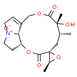 ChemSpider 2D Image | (3S,3'S,5R,6R,14aR,14bR)-6-Hydroxy-3',5,6-trimethyl-5,6,9,11,13,14,14a,14b-octahydrospiro[1,6-dioxacyclododecino[2,3,4-gh]pyrrolizine-3,2'-oxirane]-2,7(4H)-dione 12-oxide | C18H25NO7