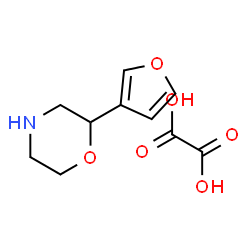 ChemSpider 2D Image | 2-(3-Furyl)morpholine ethanedioate (1:1) | C10H13NO6