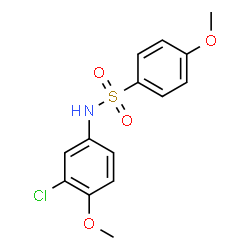 ChemSpider 2D Image | N-(3-Chloro-4-methoxyphenyl)-4-methoxybenzenesulfonamide | C14H14ClNO4S