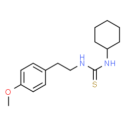 ChemSpider 2D Image | 1-Cyclohexyl-3-[2-(4-methoxyphenyl)ethyl]thiourea | C16H24N2OS