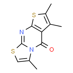 ChemSpider 2D Image | 3,6,7-Trimethyl-5H-[1,3]thiazolo[3,2-a]thieno[2,3-d]pyrimidin-5-one | C11H10N2OS2