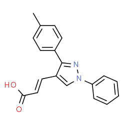 ChemSpider 2D Image | 3-(1-Phenyl-3-p-tolyl-1H-pyrazol-4-yl)-acrylic acid | C19H16N2O2