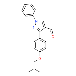ChemSpider 2D Image | 3-(4-Isobutoxyphenyl)-1-phenyl-1H-pyrazole-4-carbaldehyde | C20H20N2O2