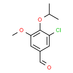 ChemSpider 2D Image | 3-Chloro-4-isopropoxy-5-methoxybenzaldehyde | C11H13ClO3