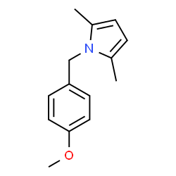 ChemSpider 2D Image | 1-(4-Methoxybenzyl)-2,5-dimethyl-1H-pyrrole | C14H17NO