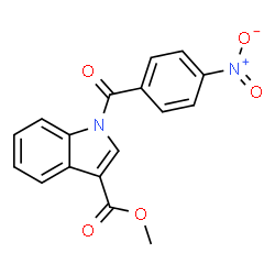 ChemSpider 2D Image | Methyl 1-(4-nitrobenzoyl)-1H-indole-3-carboxylate | C17H12N2O5
