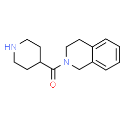ChemSpider 2D Image | 3,4-Dihydro-2(1H)-isoquinolinyl(4-piperidinyl)methanone | C15H20N2O