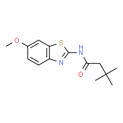 ChemSpider 2D Image | N-(6-Methoxy-1,3-benzothiazol-2-yl)-3,3-dimethylbutanamide | C14H18N2O2S