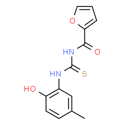 ChemSpider 2D Image | N-[(2-Hydroxy-5-methylphenyl)carbamothioyl]-2-furamide | C13H12N2O3S