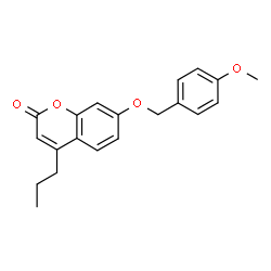 ChemSpider 2D Image | 7-[(4-Methoxybenzyl)oxy]-4-propyl-2H-chromen-2-one | C20H20O4