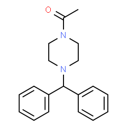 ChemSpider 2D Image | 1-[4-(Diphenylmethyl)-1-piperazinyl]ethanone | C19H22N2O