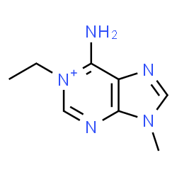 ChemSpider 2D Image | 6-Amino-1-ethyl-9-methyl-9H-purin-1-ium | C8H12N5