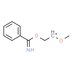 ChemSpider 2D Image | 2-{[(E)-Imino(phenyl)methyl]oxy}-1-methoxyethylium | C10H12NO2