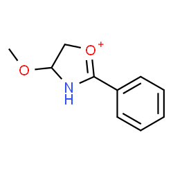 ChemSpider 2D Image | 4-Methoxy-2-phenyl-4,5-dihydro-3H-1,3-oxazol-1-ium | C10H12NO2