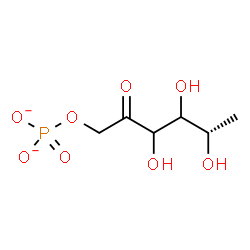 ChemSpider 2D Image | 6-Deoxy-1-O-phosphonato-L-glycero-hex-2-ulose | C6H11O8P